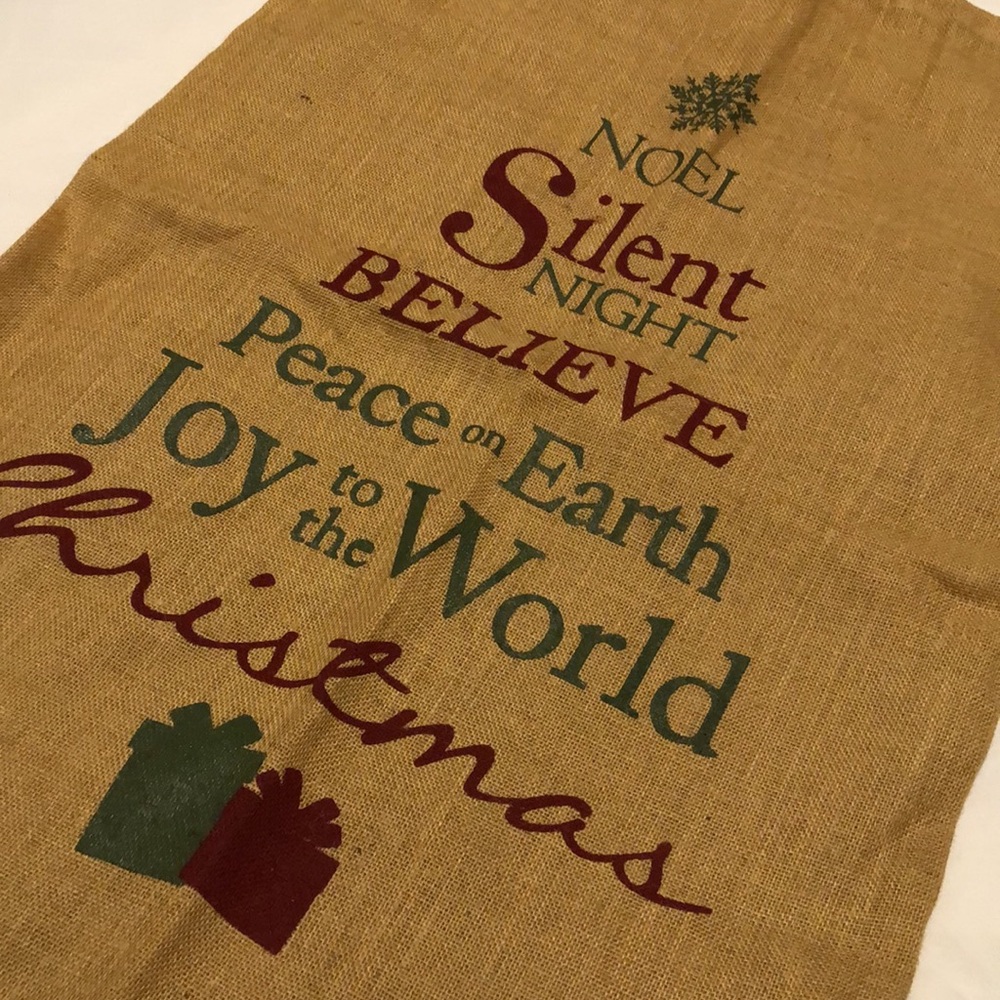 NWOTS BURLAP CHRISTMAS SACK - Picture 2 of 7